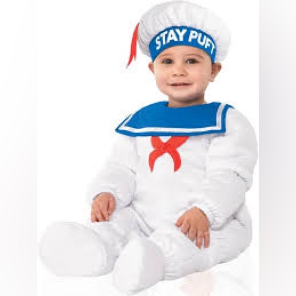 Ghostbusters Kids Halloween Marshmallow Man Costume Baby Costume 3-6 Months NEW